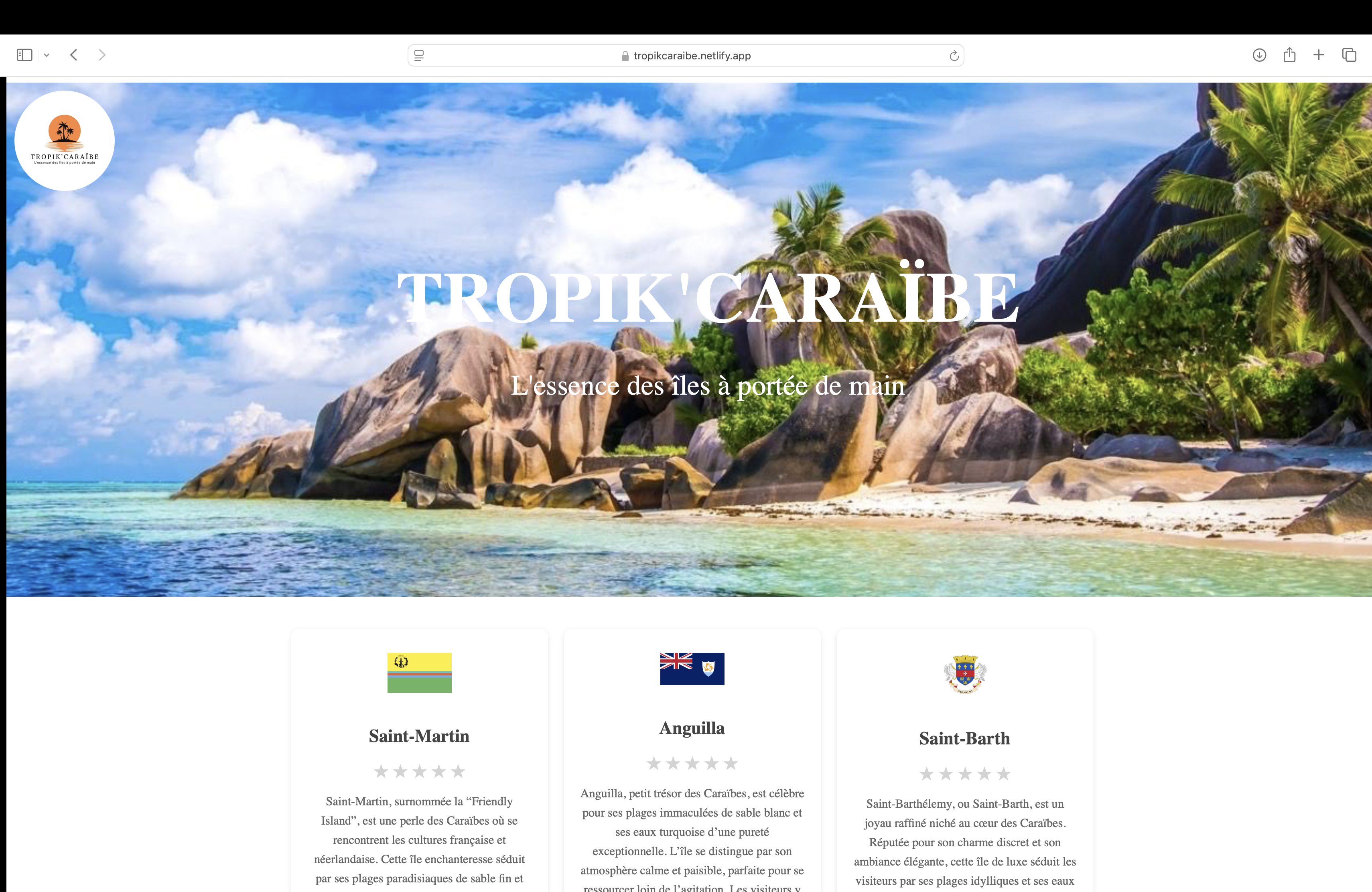 Capture d'écran page d'accueil serious game